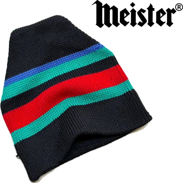 1点物◇Meisterビンテージ黒スキーニット帽子ビーニーニットキャップ