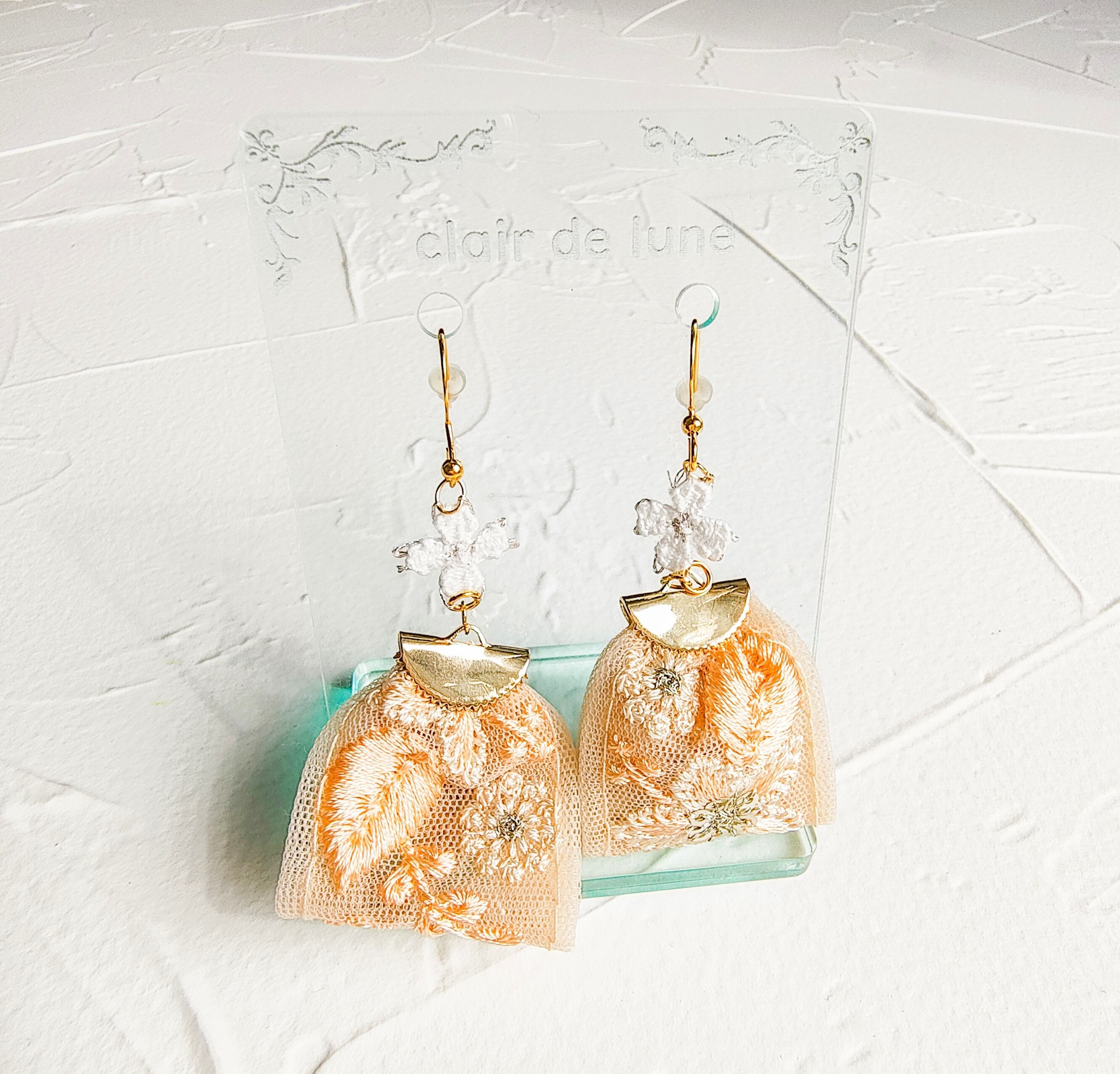 【クローバー&刺繍】pierce ☽