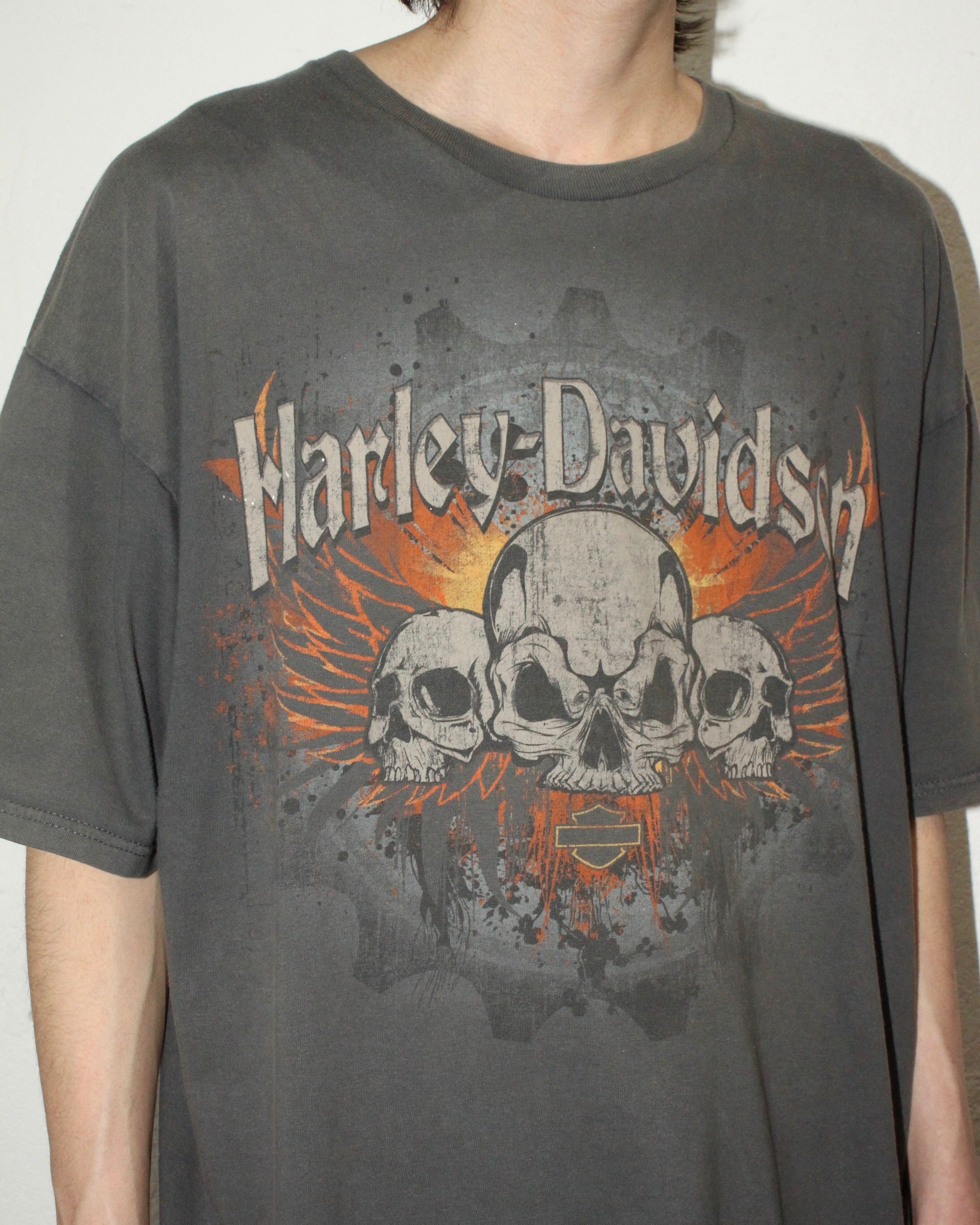 HARLEY-DAVIDSON Skull×Fire S/S Print Tee