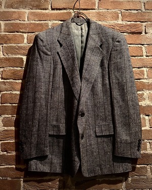 【Caka act3】80's “Christian Dior” Vintage Loose Silk Tweed Tailored Jacket