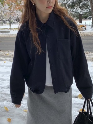 [LIFFEY] cloudy wool padding shirt / 2color