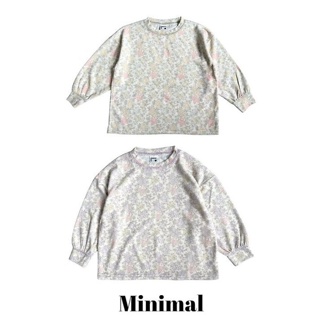 【取寄】minimal｜flower soft tee｜フラワーソフトTシャツ｜S-JM｜kids&jr｜26 autumn