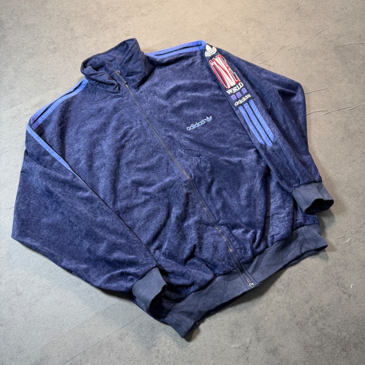 70s〜80s Vintage Adidas Track Jacket navy made in france 古着 - 2