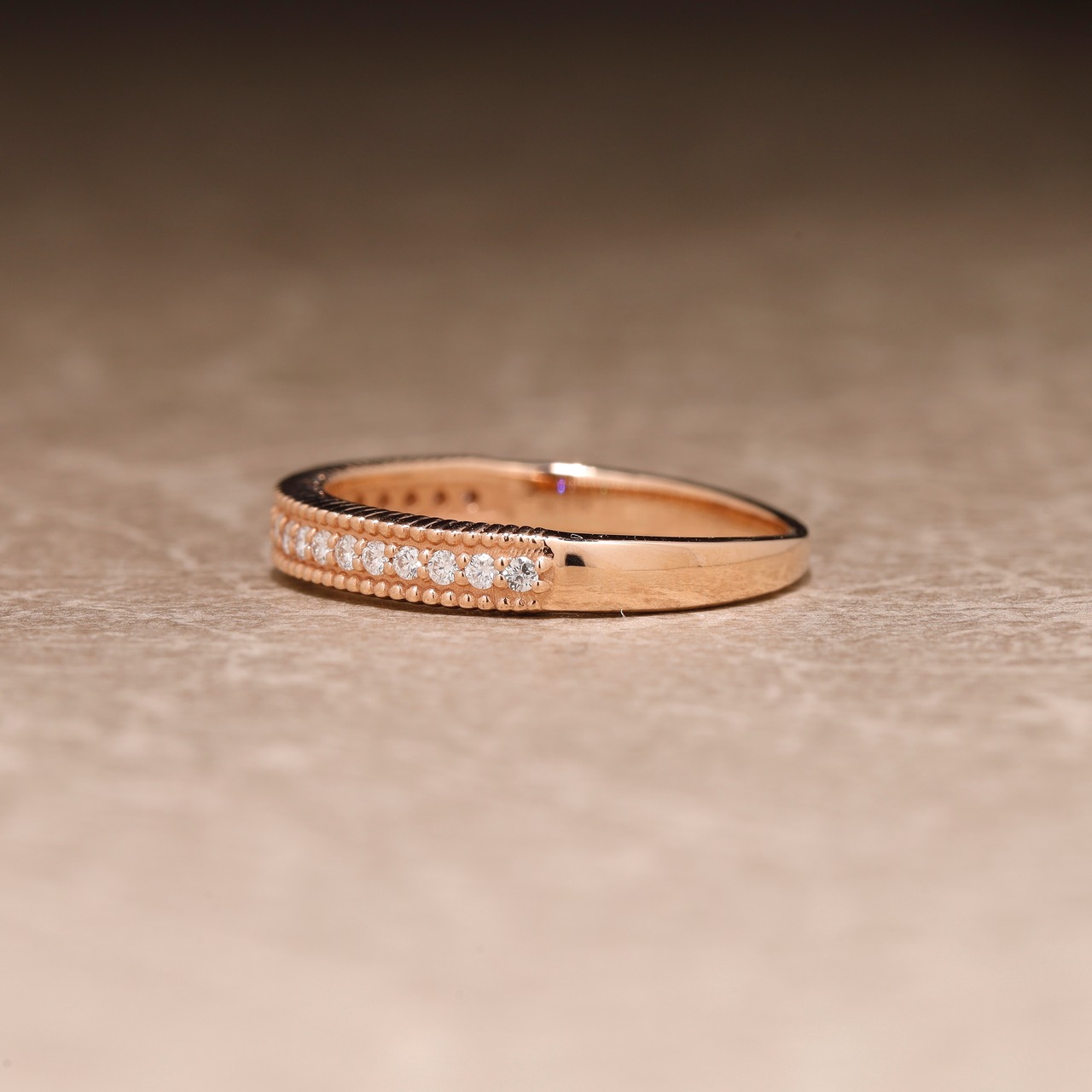ダイヤモンド デザインリング H&C K18(PG) / 0.130ct