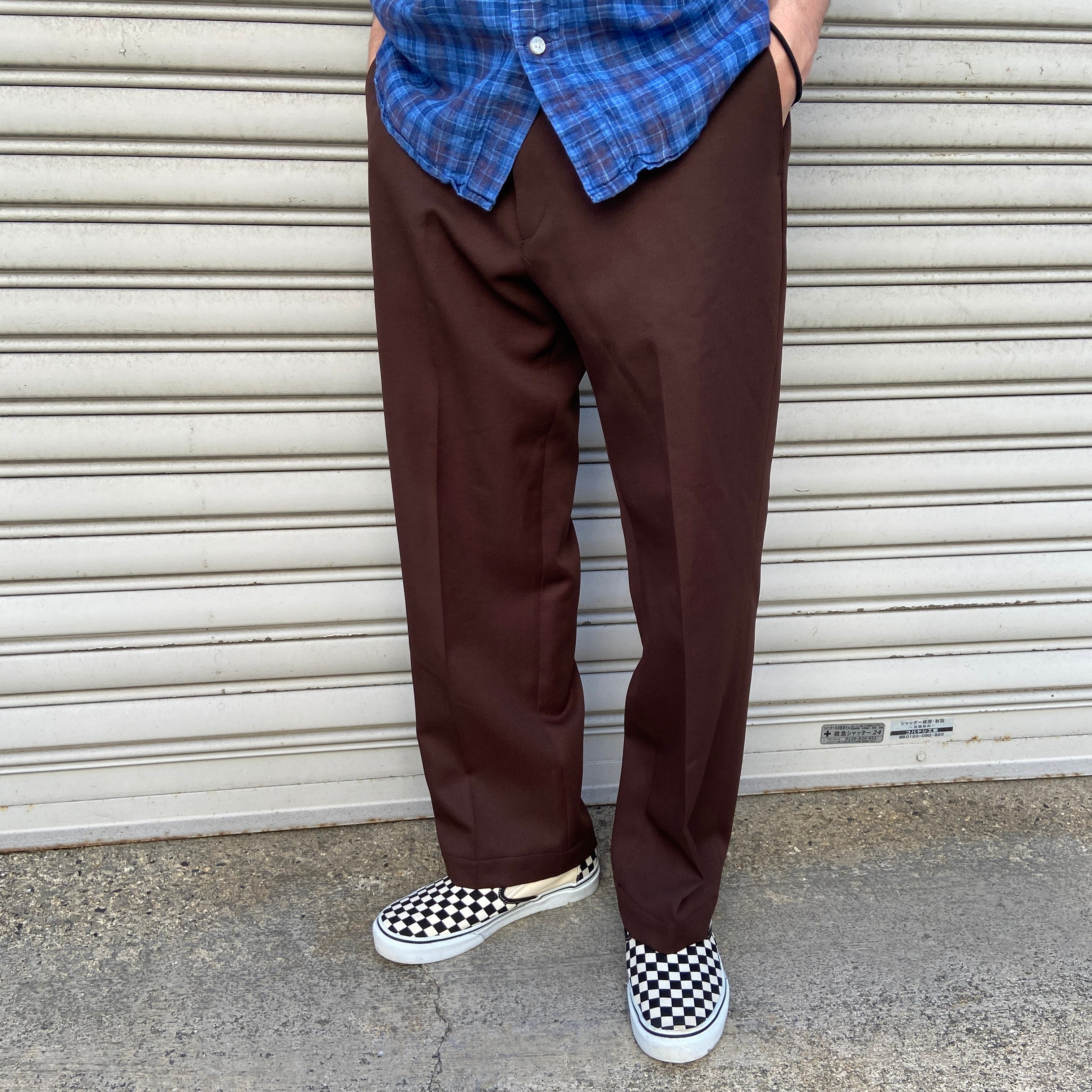 90s RalphLauren ラルフローレン 2タックワイドスラックス グレー