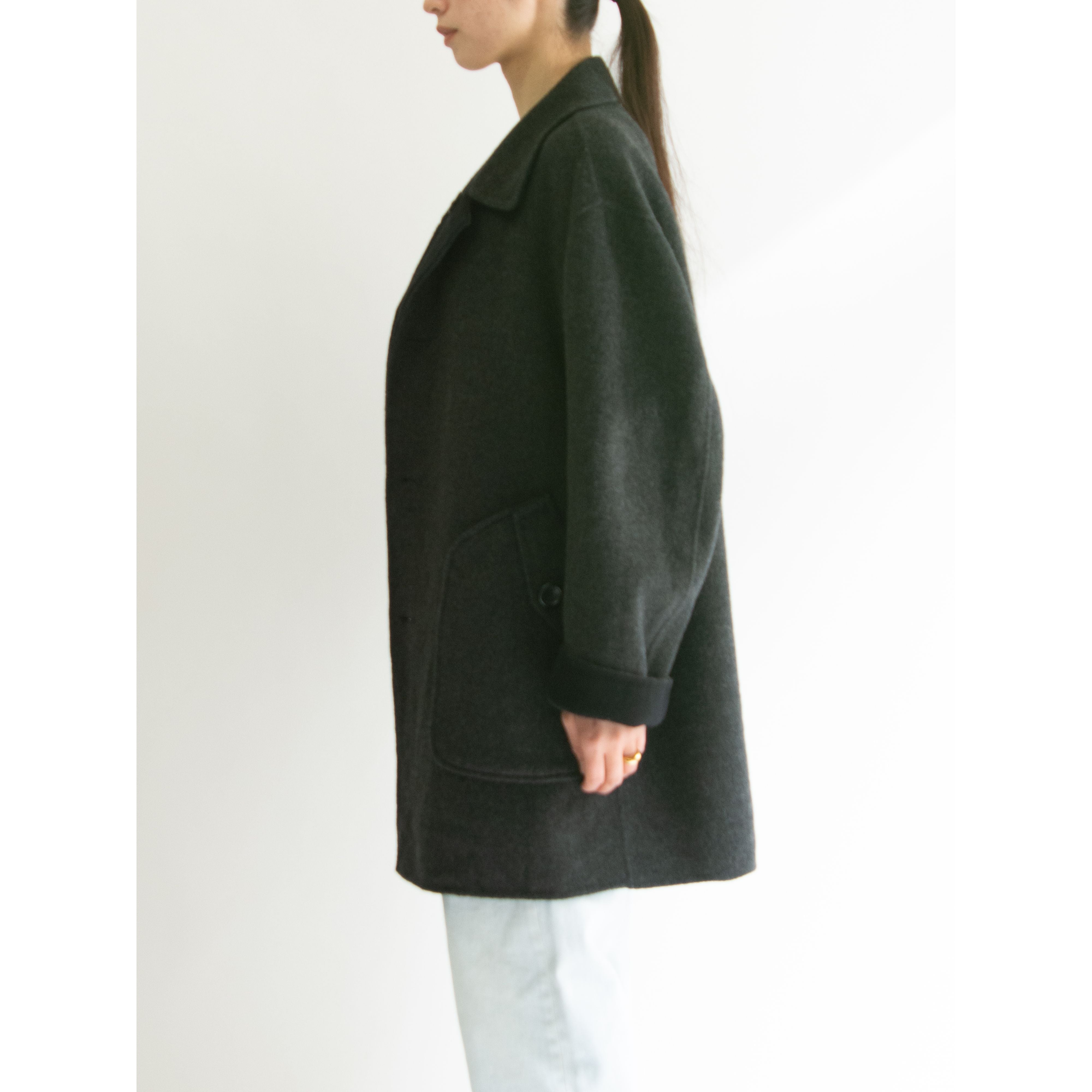 【DESCA.GGERI】Made in Italy 100% Cashmere Reversible Coat（イタリア製 リバーシブルカシミヤコート）