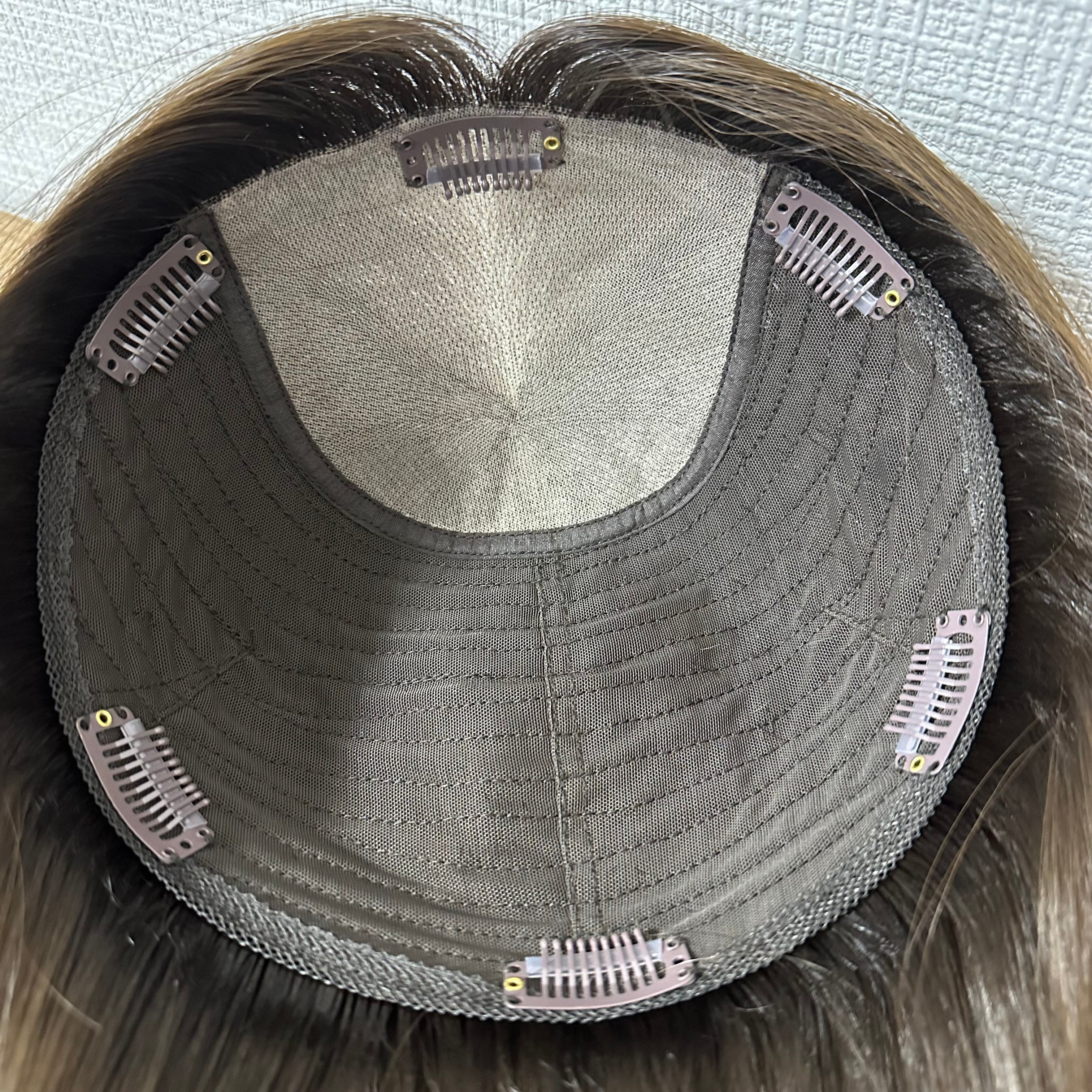 メロントップ グラデーションカラー 未カットヘアピース レミー人毛100