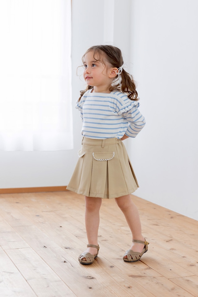 飾りポケット付スカパン〈Beige〉