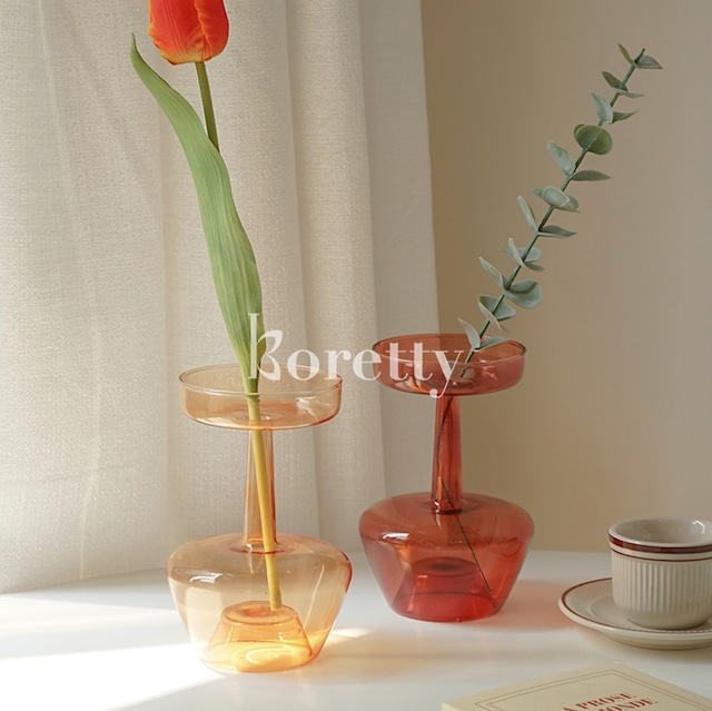 【VASE】レトロベッドサイドランプ形ベース　全2色