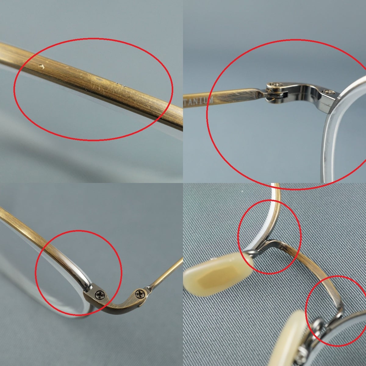 眼鏡 金子眼鏡 VINTAGE KV-78L USED美品 ATG アンティークゴールド