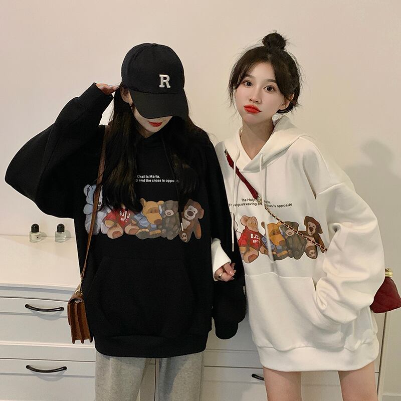 ルーズセーター オータムフードレッドジャケット 大きめサイズ 秋物 ドラファッションホール29356536176