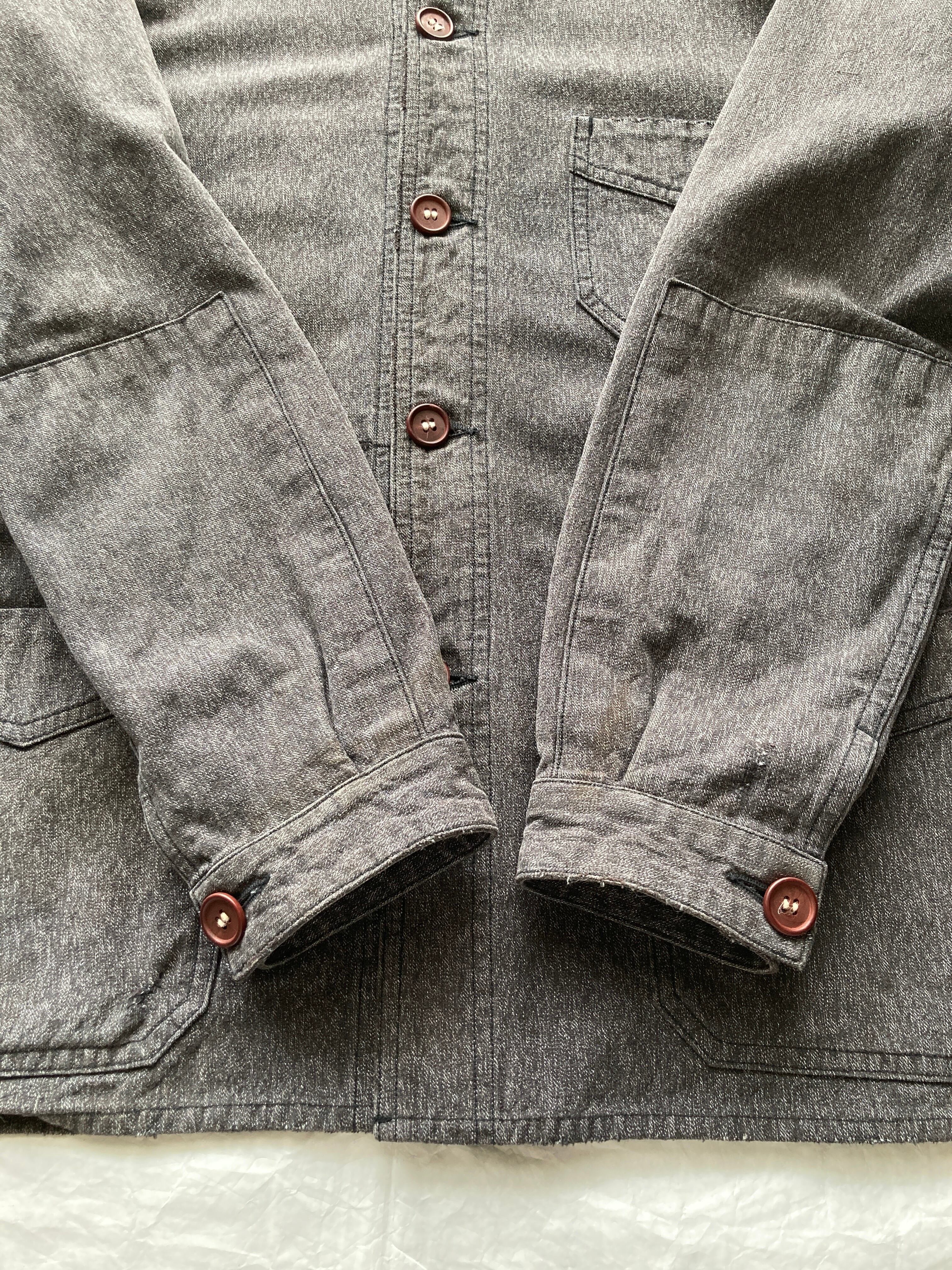 French Coverall ブラックシャンブレー ジャケット 40s | 古着屋 