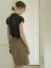 Colette Puff Sleeve Polo Top F0686
