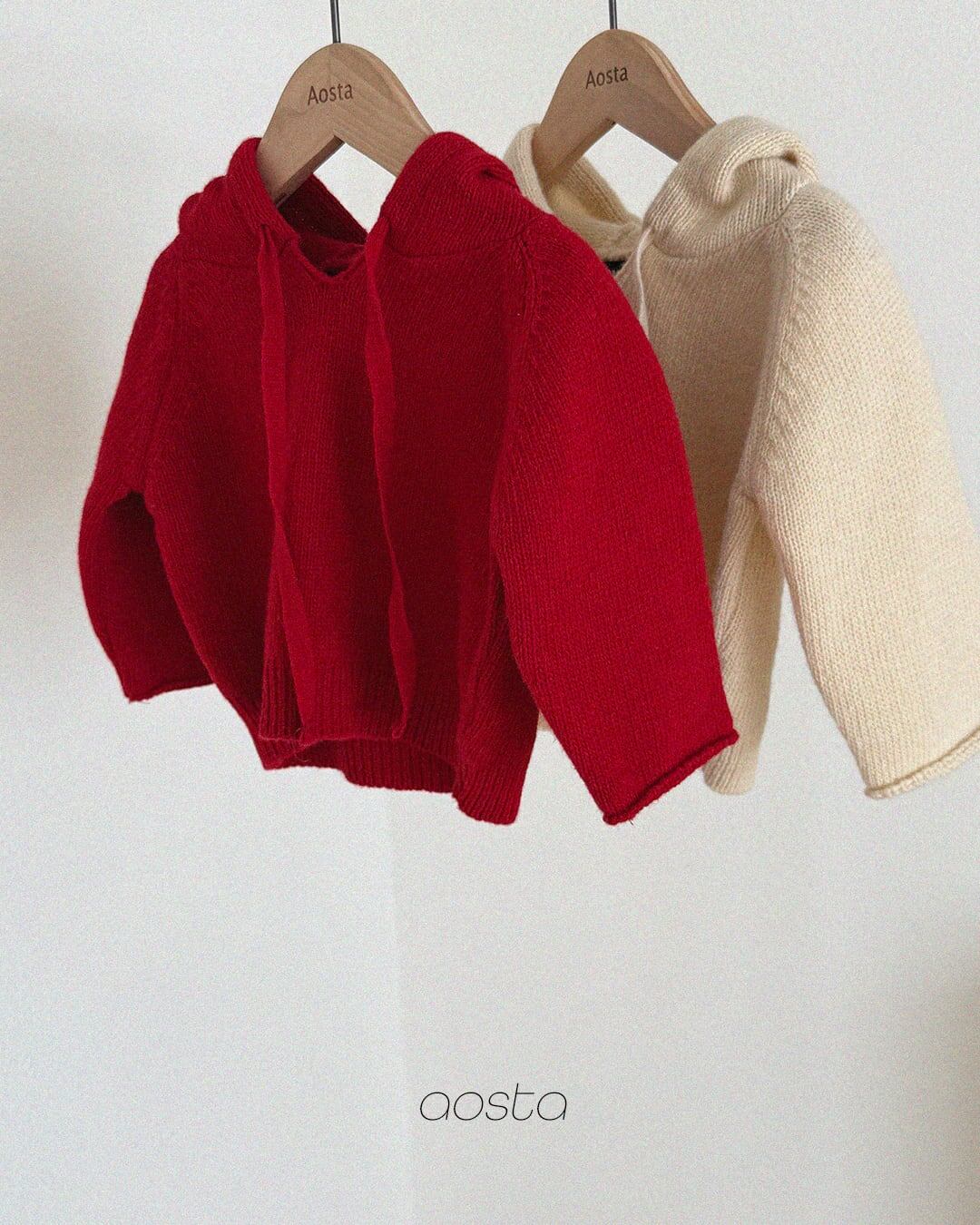 【予約】aosta Knit cookie hoodie