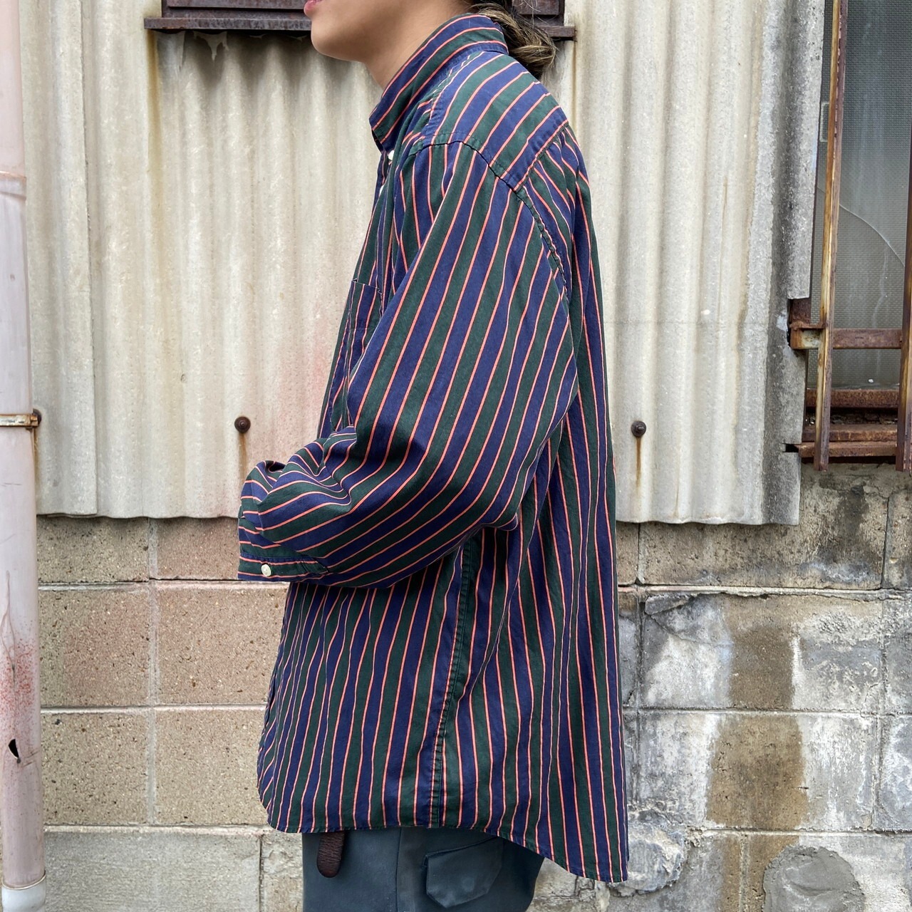 TOMMY HILFIGER トミーヒルフィガー ストライプ 長袖 ボタンダウン 