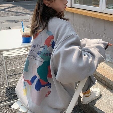 トップス レディース トレーナー プルオーバー スウェット 2色 ビックトレーナー ハイネック カットソー 袖あり 長袖 ボリューム袖 大きいサイズ バルーンスリーブ 襟付き ダボっと オーバーサイズ 刺繍 ドロップショルダー 大人可愛い きれいめ カジュアル 大人 上品 お洒落 大人女子 ラフ ルーズ 送料無料 無地 プリント バックプリント 秋 冬 10代 20代 30代 40代 学生 デート お出かけ 女子会 休日 着回し 普段使い 韓国 暖かい M L XL ゆったり ゆるい ホワイト グレー