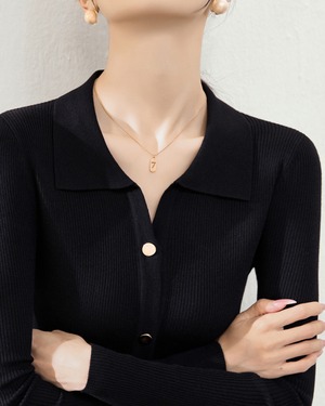 ミニマルリブポロニット  5color A0707