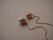 【 PURE 】pink pearl pierce
