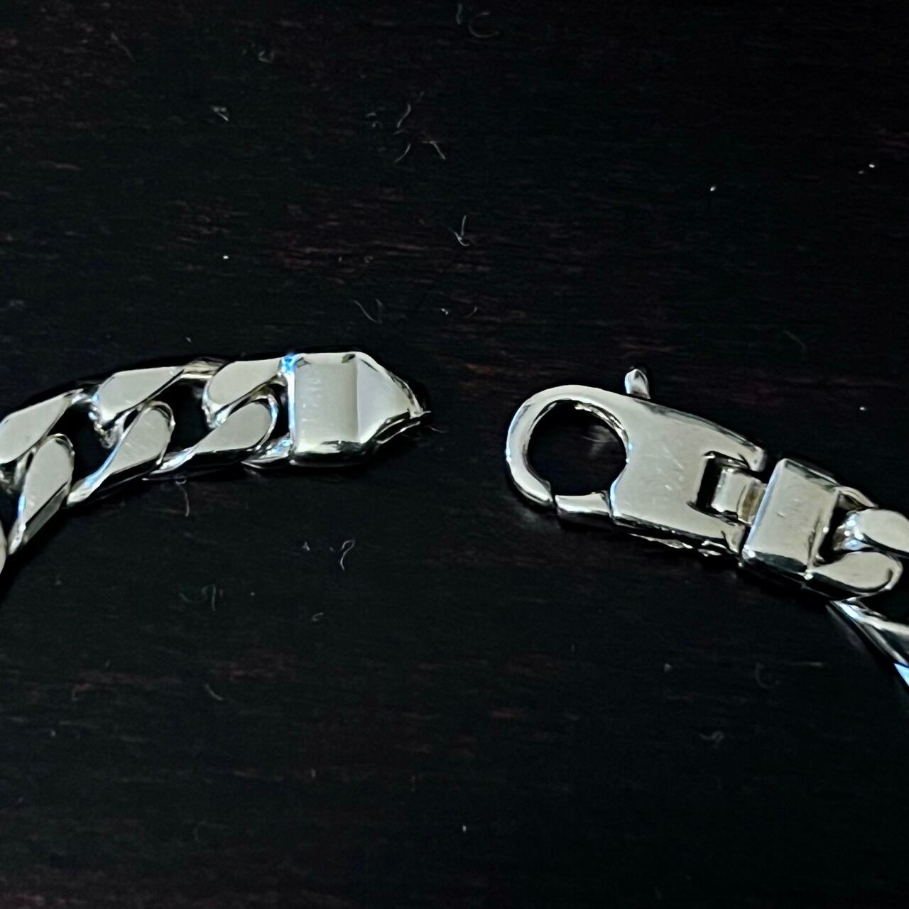 VINTAGE TIFFANY & CO. Plate & Curb Chain Bracelet Sterling Silver