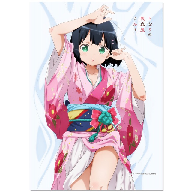 【4571576721867受注生産】となりの吸血鬼さん【描き下ろし】B2タペストリー　灯(着物)