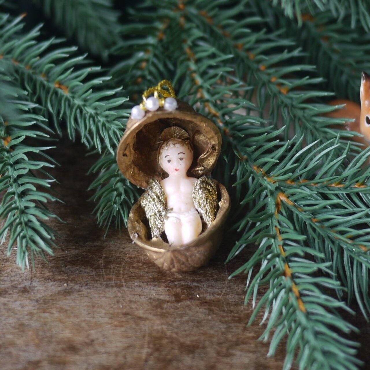 チェリー材】 🎕 陶器製 クリスマスオーナメント