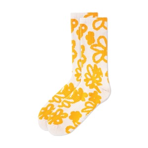 BUTTER GOODS FLOWER SOCKS CREAM