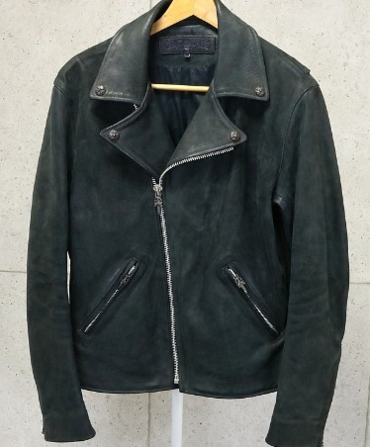 CHROME HEARTS クロムハーツ ベーシックモト ライダース ホースレザー 