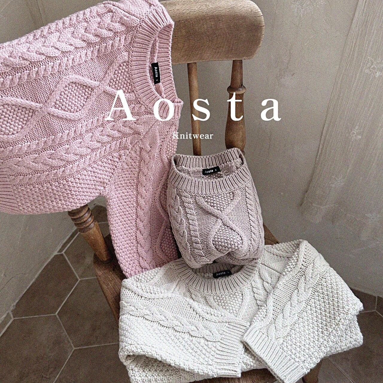 «sold out»«Aosta» Knit pullover ニットプールオーバー 3colors