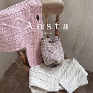 «sold out»«Aosta» Knit pullover ニットプールオーバー 3colors