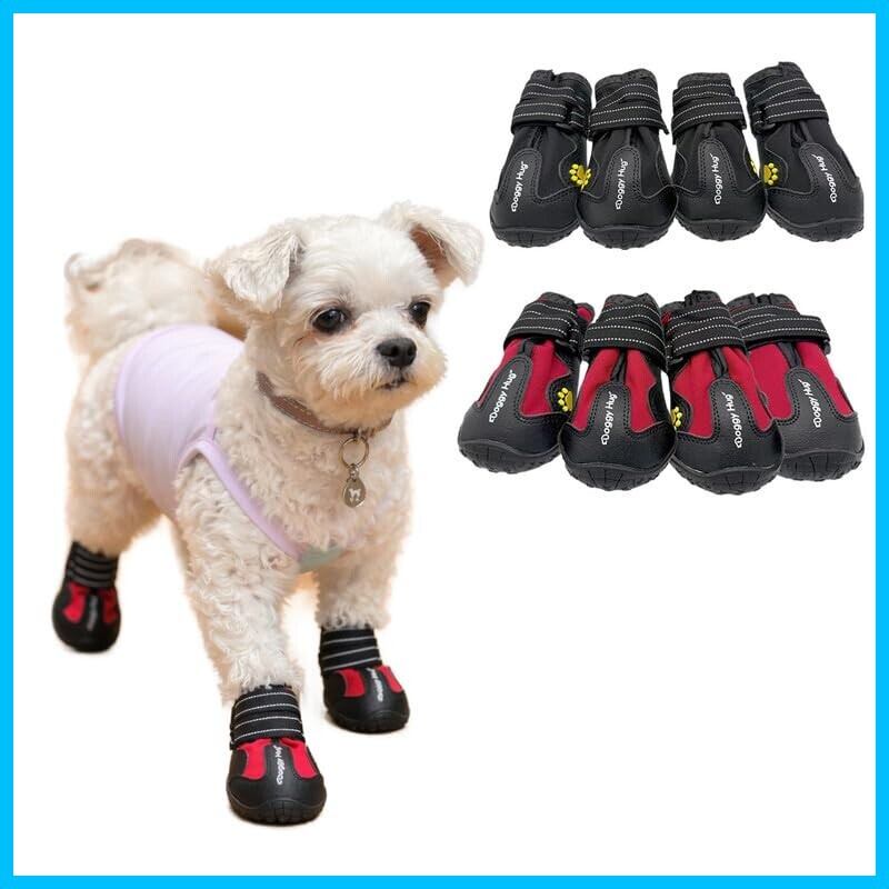 WANDAWAY 犬用靴 小型犬用 レッド/ブラック 楽天市場 wandawayの通販