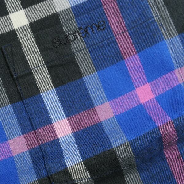 Size【L】 SUPREME シュプリーム 23AW Plaid Flannel Shirt Blue 長袖 ...