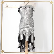 社交ダンス 衣装 ラテン ドレス ワンピース パーティドレス レディース シルバー系 ブラック系 レース Leirena レイリーナ ステージ衣装 ショートドレス カラフル 衣装 雰囲気変わる 踊りやすい パーティー コスチューム 可愛い セクシー ヒップライン 引き立つ 光沢感 伸縮性ポリエステル 体型カバー おしゃれ デザイン 舞台服 夏用 冬用 クリスマス お祝い