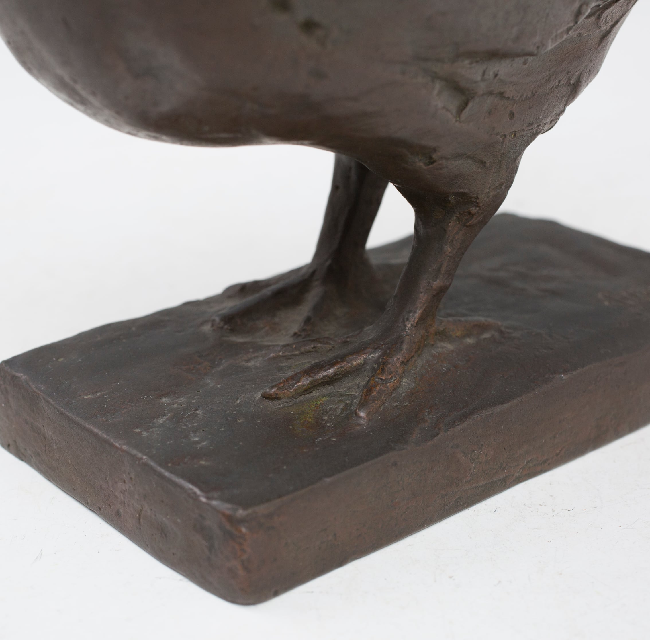 ブロンズ 銅 鳩 鳥 置物 オブジェ 寛一銘 金工 金属工芸 インテリア