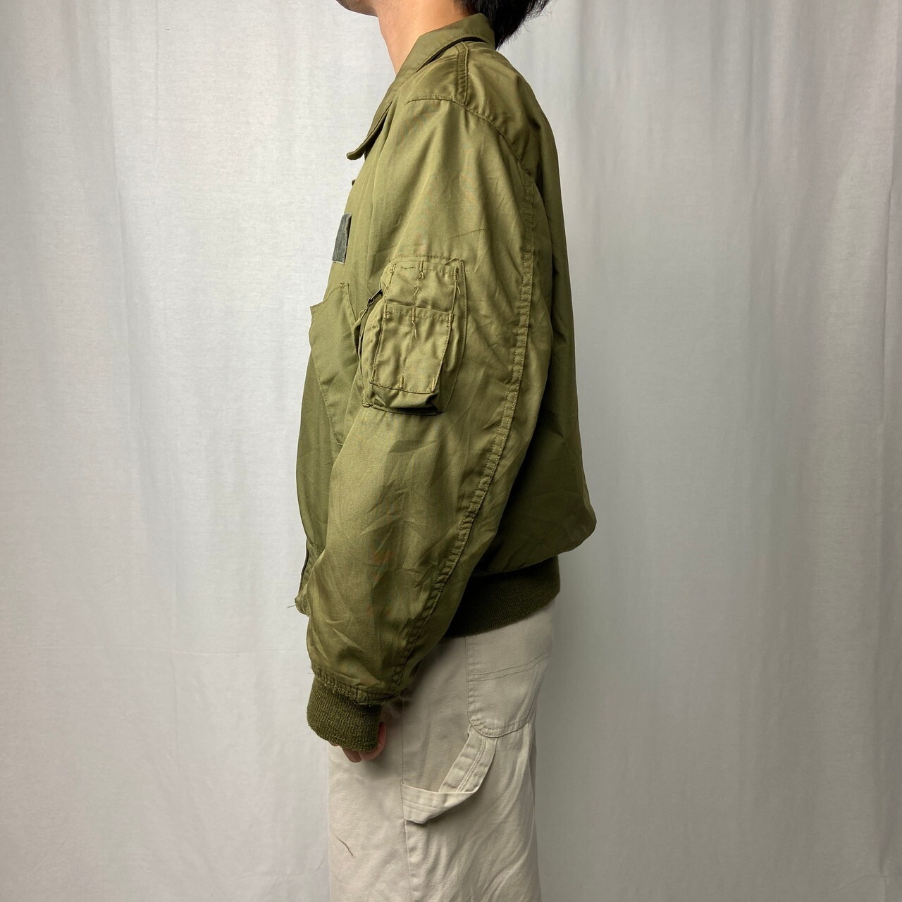 70年代 U.S.ARMY 米軍実品 ミリタリー ヘリクルージャケット メンズL 