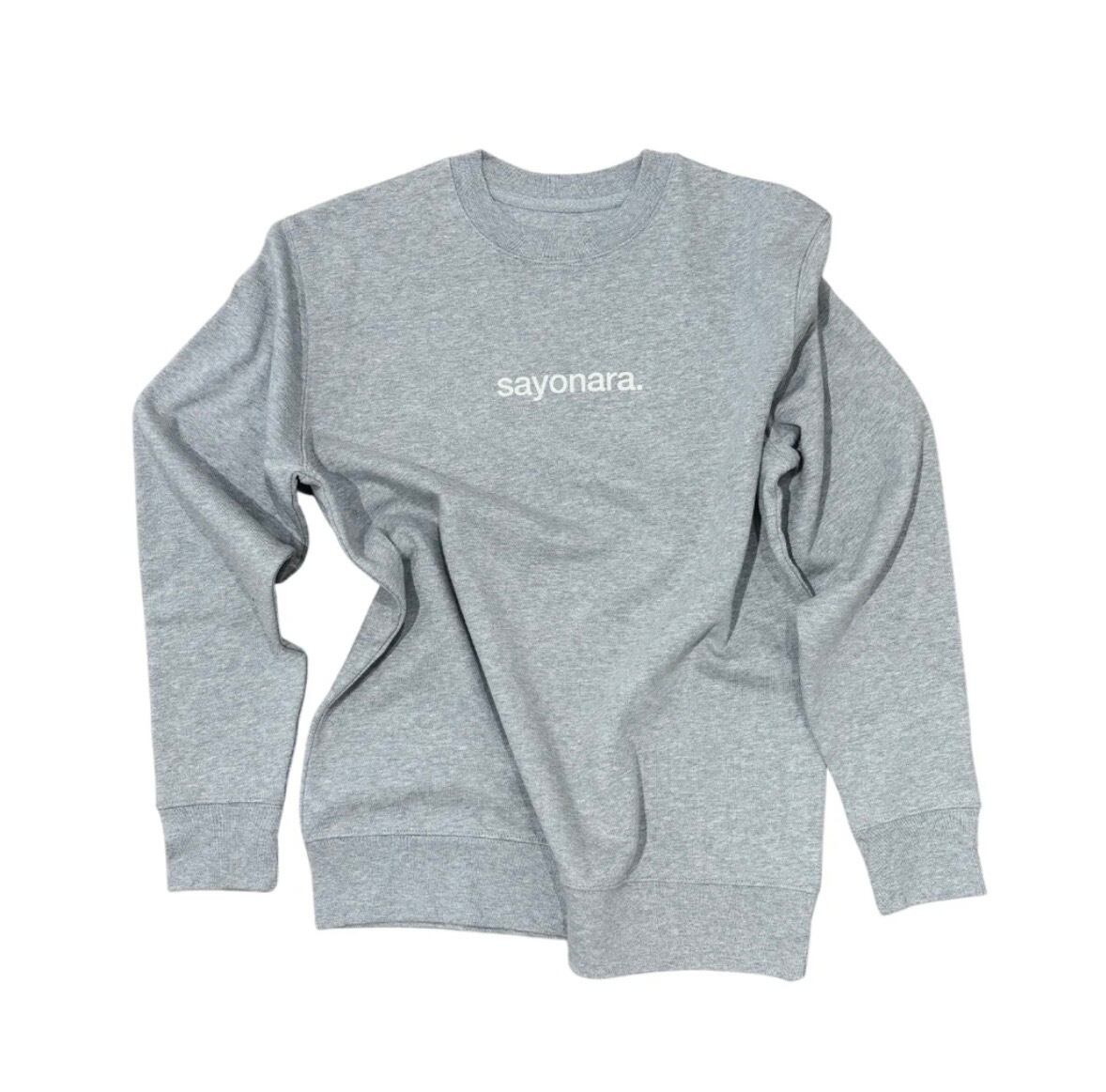 4T2 "sayonara." sweater col.heather grey.