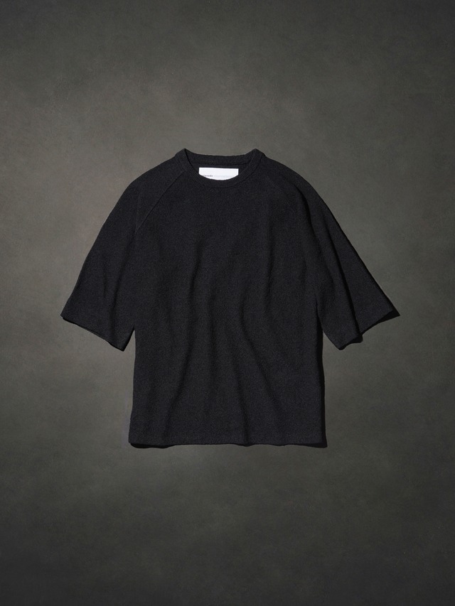 Paper boucle Raglan sleeve T(Black)