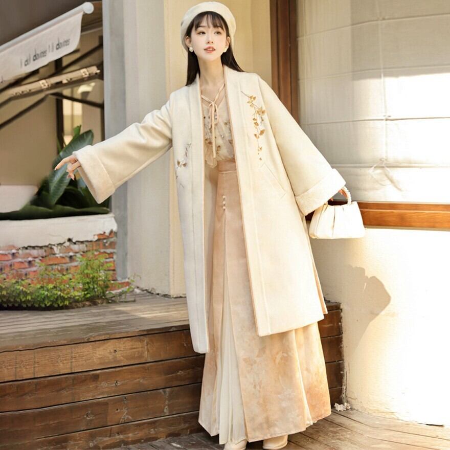 量産型 中華風 ロリィタ ロングコート 控えめ パーティコーデ 女子会