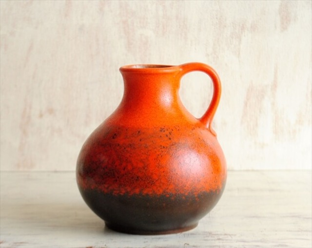 西ドイツ製 ヴィンテージ Steuler 陶器の花瓶 FatLava 花器 一輪挿し 
