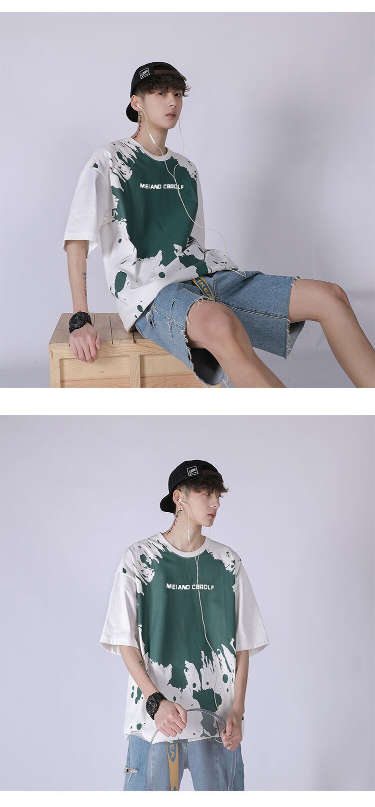 全3色 Tシャツ カットソー プリント カジュアル シンプル