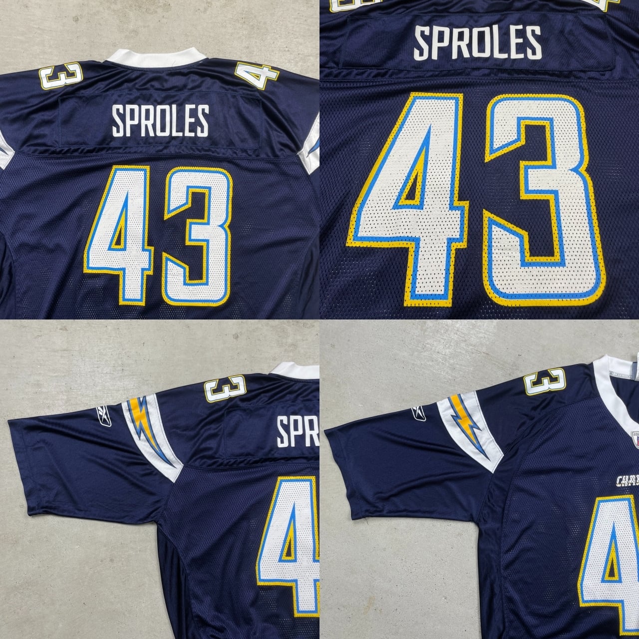 Reebok - 【Reebok】 サンディエゴ・チャージャーズ ゲームシャツ S-2058 Reebok - 【Reebok】 サンディエゴ・チャージャーズ ゲーム