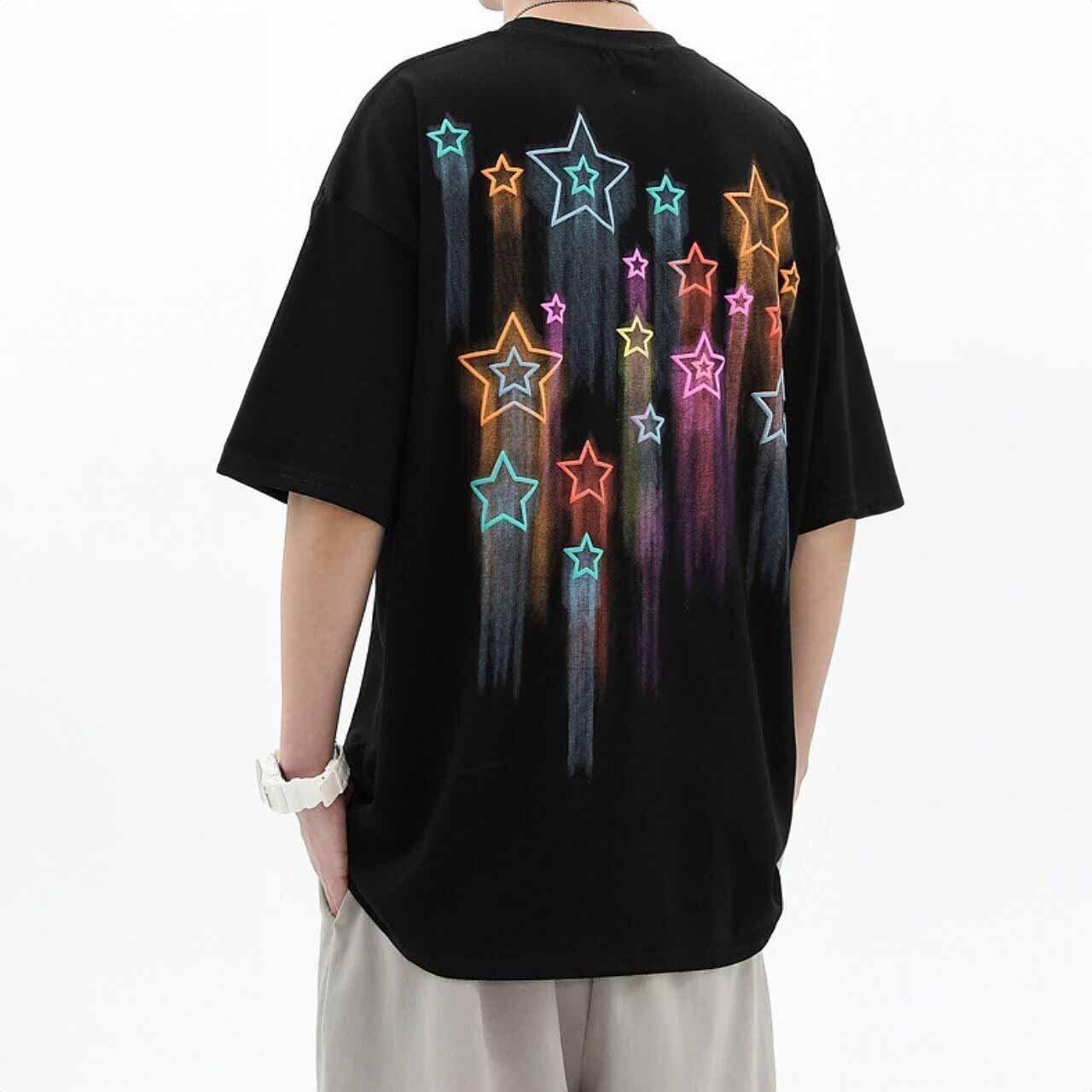 スターグラフィックマルチロゴストリートTシャツ 2col   A00039