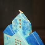 小鳥と青色のおうちの壁掛け no.12