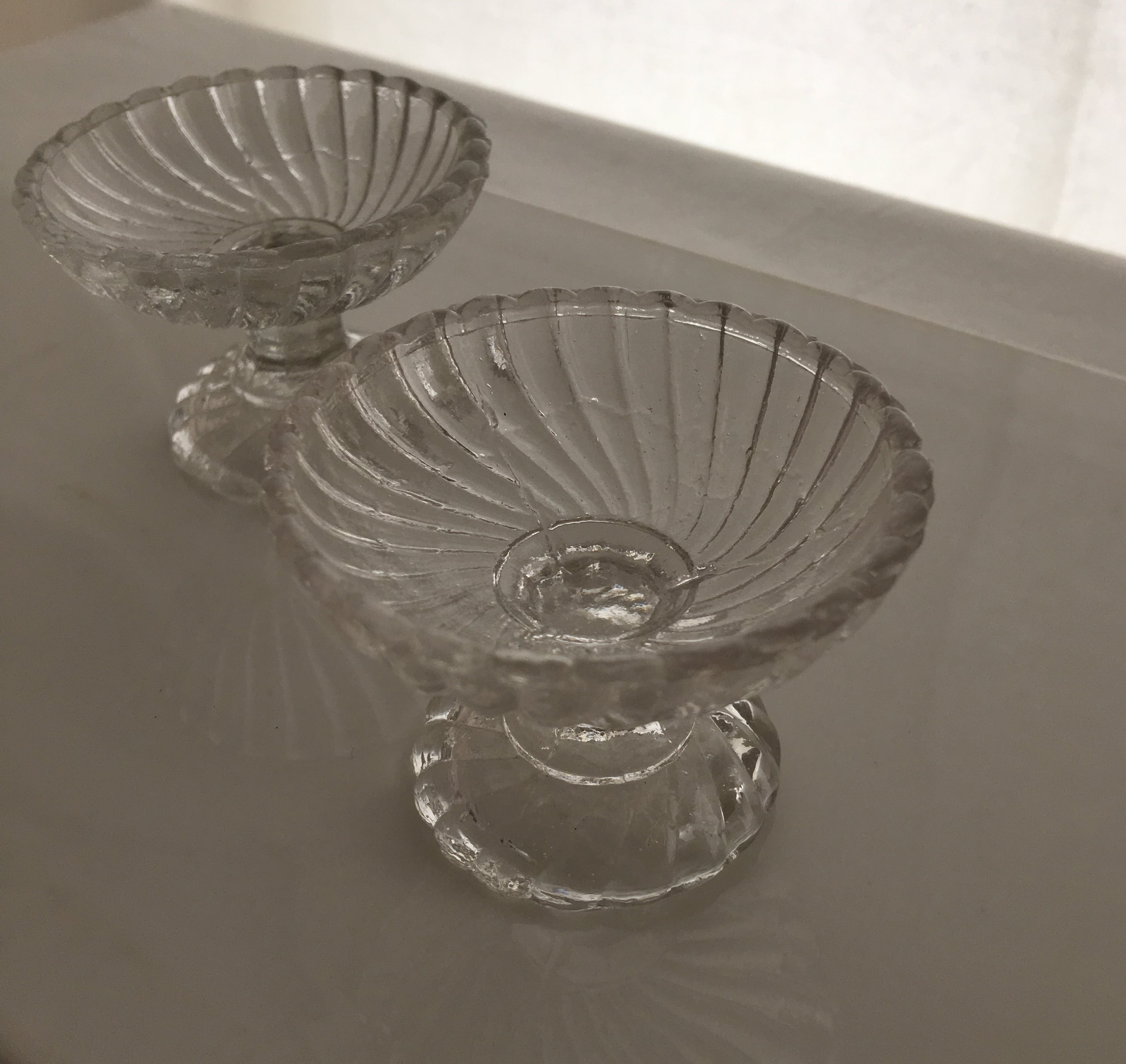 フランスアンティーク【ポルティユー・ヴァレリスタル社】ガラスコンポ