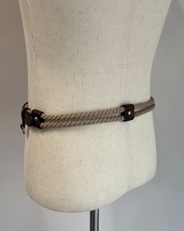 【2025/SS PRADA】rope leather switching belt