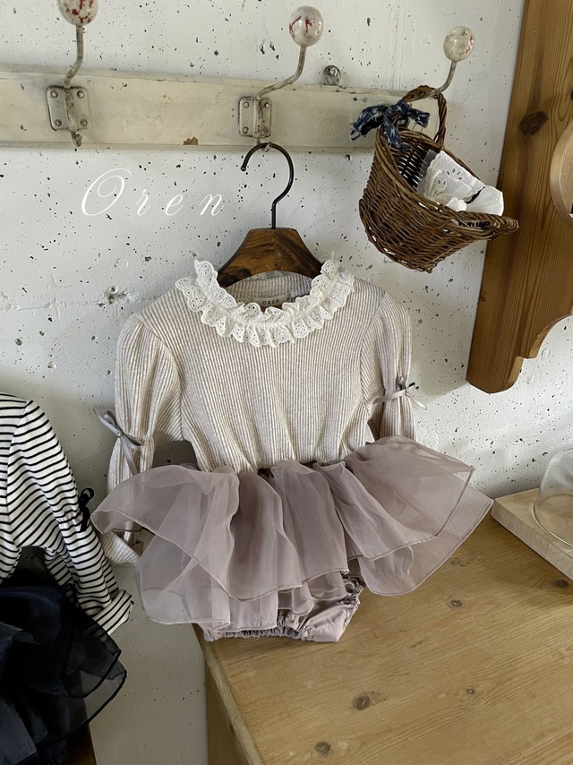 ラスト1 blackS【即納】<OREN>  Marinette organza suit