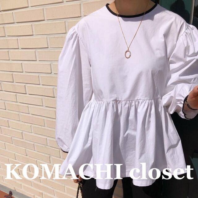 【送料無料】 シャツ カットソー 長袖シャツ ボリュームスリーブ ラウンドネック 白シャツ オルチャン レディース 韓国 トップス ホワイト 白 黒 ブラック バックリボン 長袖 袖あり ゆったり フリーサイズ Aライン 10代 20代 30代 40代 50代 春 夏 ボリューム袖 ぽわん袖 かわいい 春夏 大人可愛い シンプル カジュアル 大人 おしゃれ 大人女子 こなれ感 ラフ 個性的 抜け感 デート 女子会 お泊まり 休日 イベント 旅行 ショッピング 普段使い ルーズ ママ