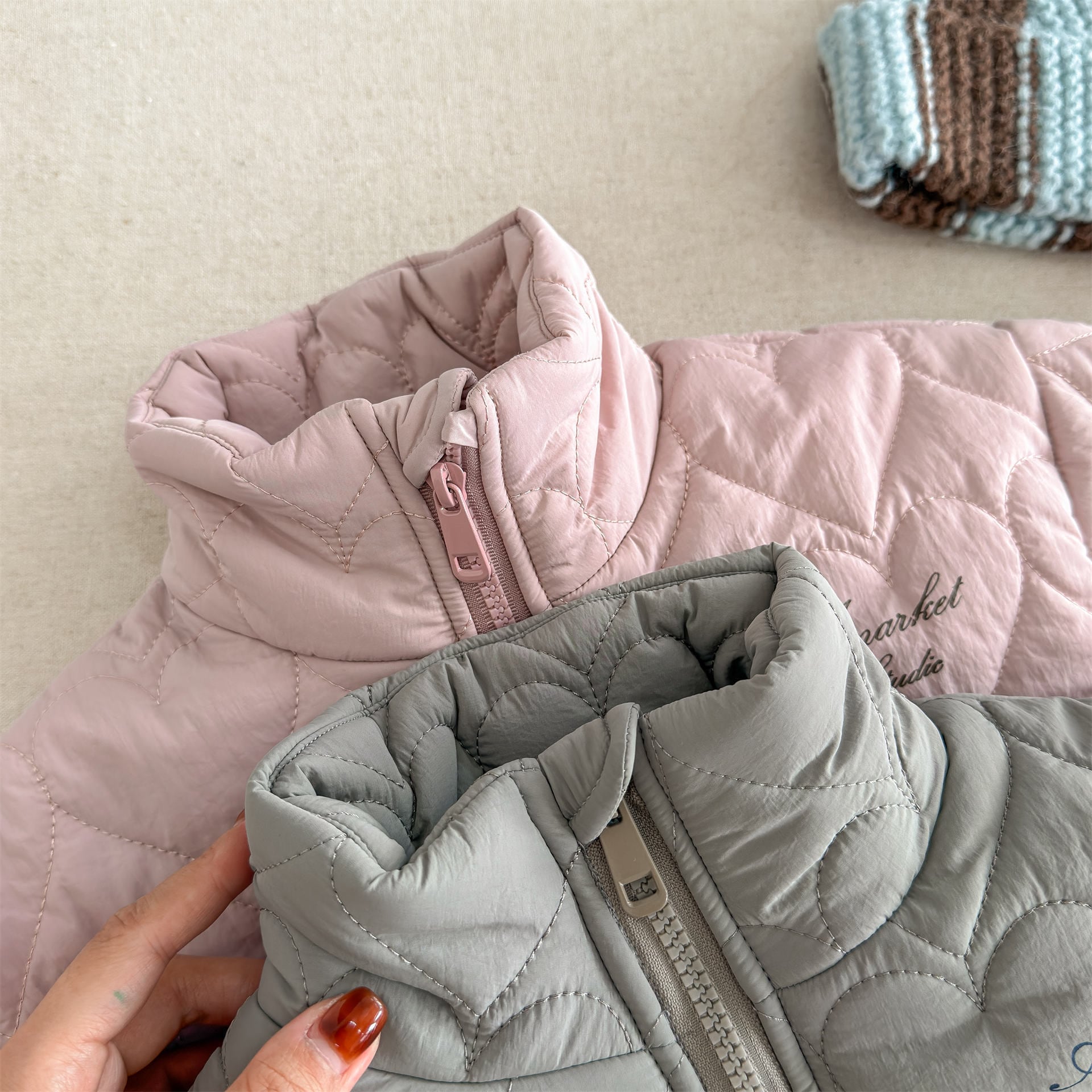 ハートキルティングショート丈アウター