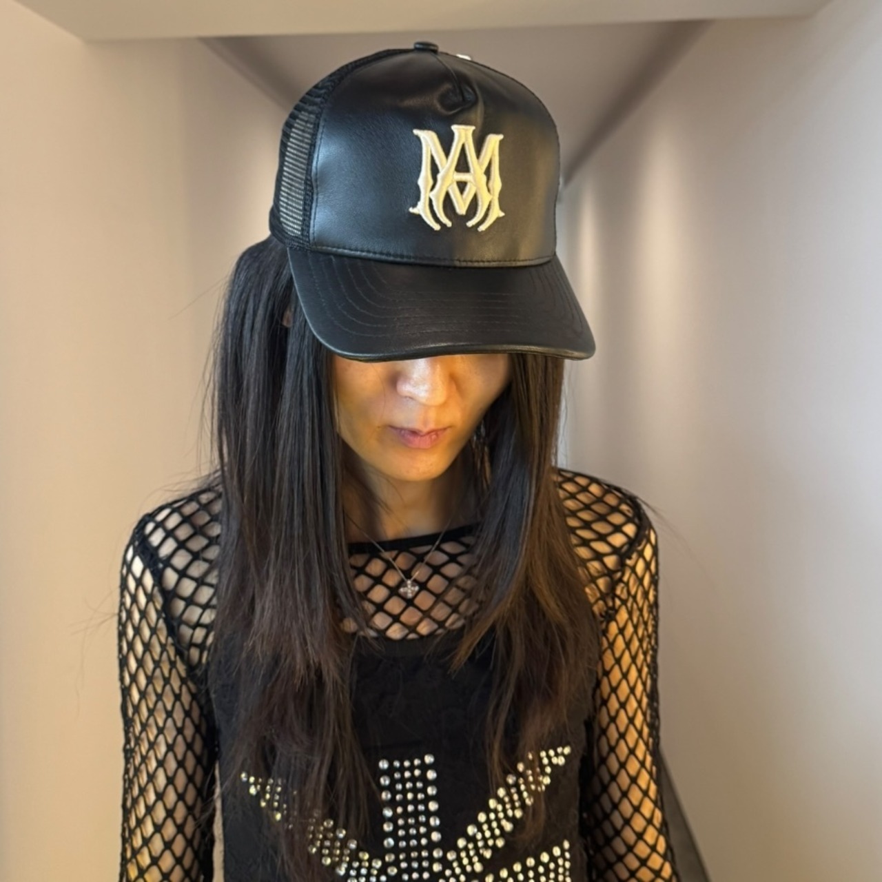 【AMIRI】LEATHER MA TRUCKER HAT - 13