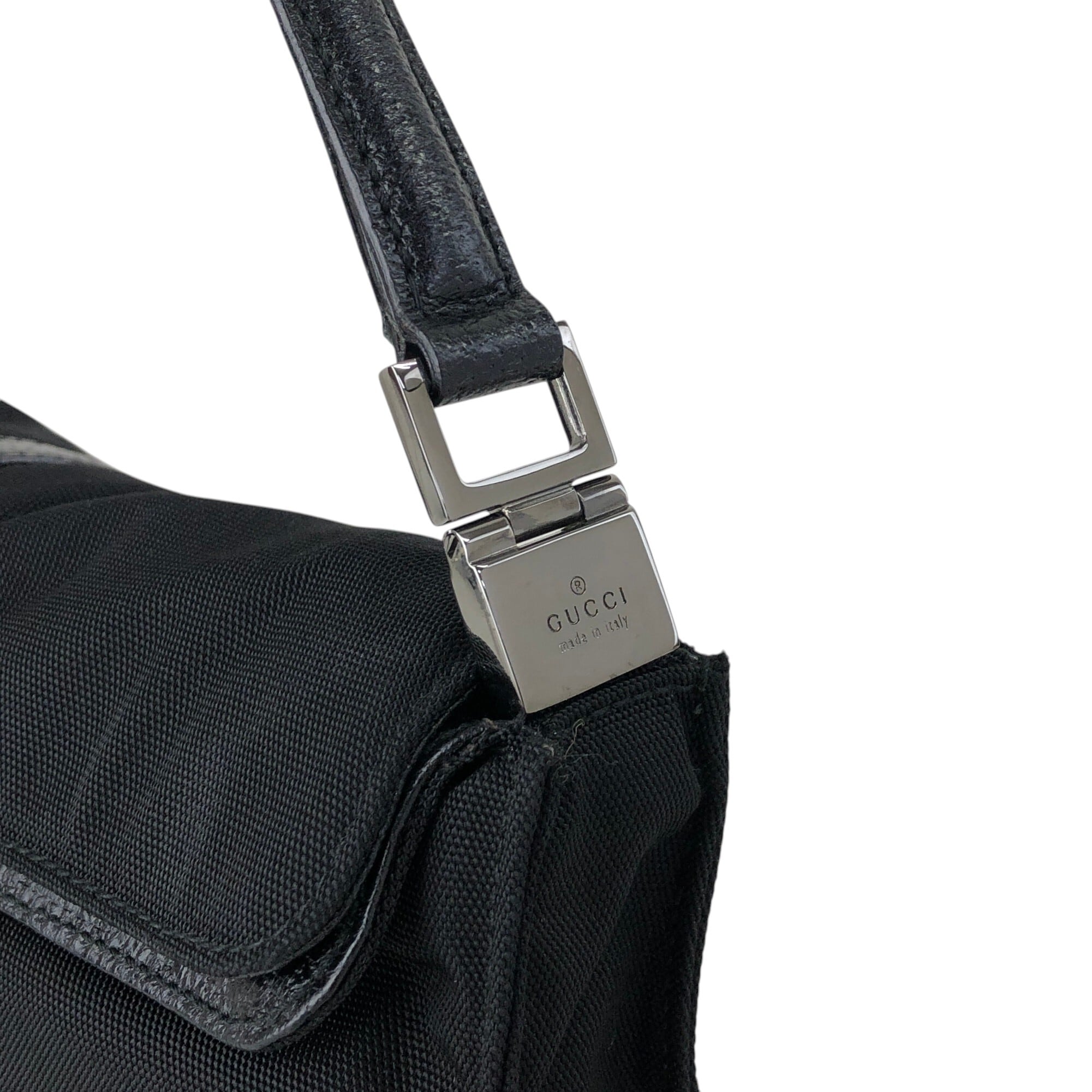GUCCI グッチ ショルダーバッグ ブラック ジャッキー ナイロン×レザー