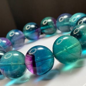 希少な大玉！前後約17.5~18mm 大玉フローライト ブレスレット